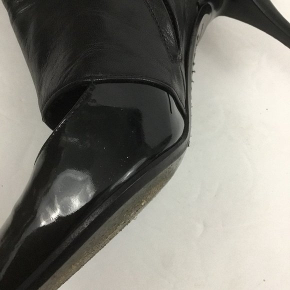 Barbara Bui Peek a Boo Cutout Black Booties Short Boots Heeled Women's 36 - Picture 5 of 8